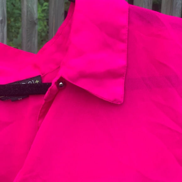 Pink Long Sleeve Button Up Shirt - Picture 2 of 3